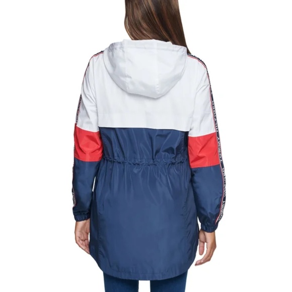 Tommy Hilfiger Ladies' Long Windbreaker (Red/White/Blue) - Picture 2 of 12